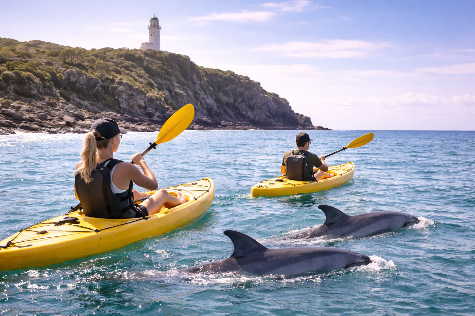 Kayaking with Dolphins
